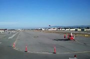 Coast Guard Helicopter - High Speed Pass - GO Coast Guard. San Carlos KSQL Airport.