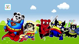 Superheroes Panda Boboi Boy Funny Cartoon Finger Family Rhymes Collection | Finger Family Baby Songs