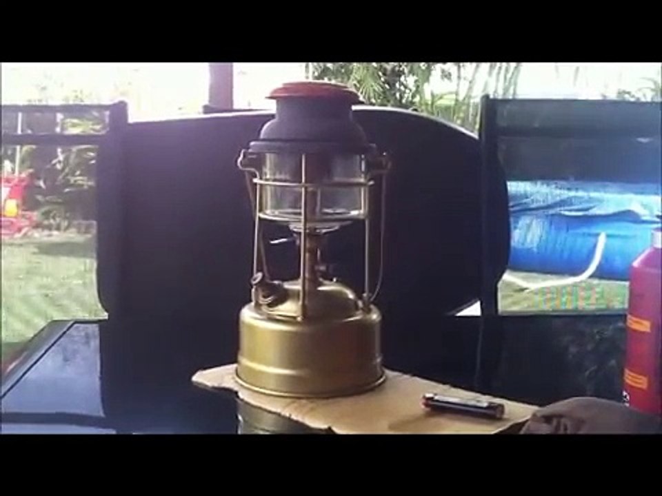 Lighting a Tilley Lamp