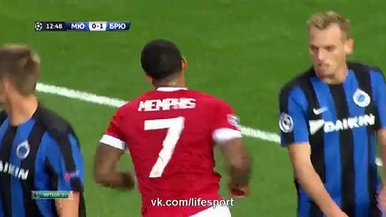 ALL GOALS Manchester United 2-1 Club Brugge 18/08/2015