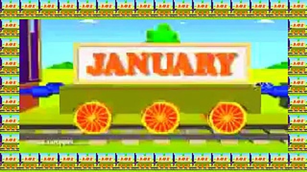 Months of the year song   3D Animaton Preschool Nursery rhymes for children