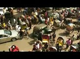Rickshaws at a junction, Dhaka Bangladesh - time lapse