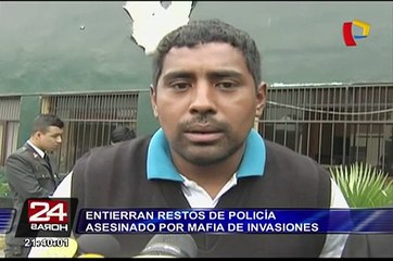 El Agustino: sepultan a policía muerto en explosión durante operativo de desalojo