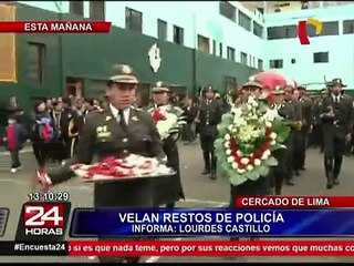 El Agustino: sepultan a policía muerto en explosión durante operativo de desalojo