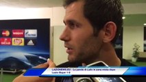 18.8.15 - Senad Lulic in zona mista dopo la vittoria contro il Bayer Leverkusen