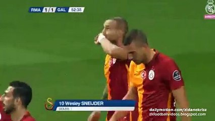 1:1 Wesley Sneijder GOAL HD Real Madrid vs Galatasaray 18.08.2015 HD