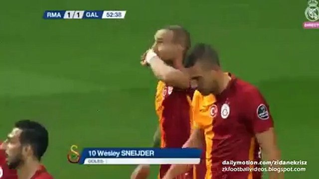 Wesley Sneijder Goal HD :1-1 - Real Madrid v. Galatasaray - Trofeo Bernabeu 18.08.2015