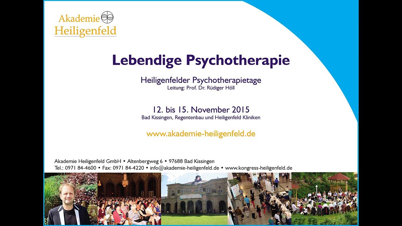 Prof. Dr. Rüdiger Höll zu den Heiligenfelder Psychotherapietage