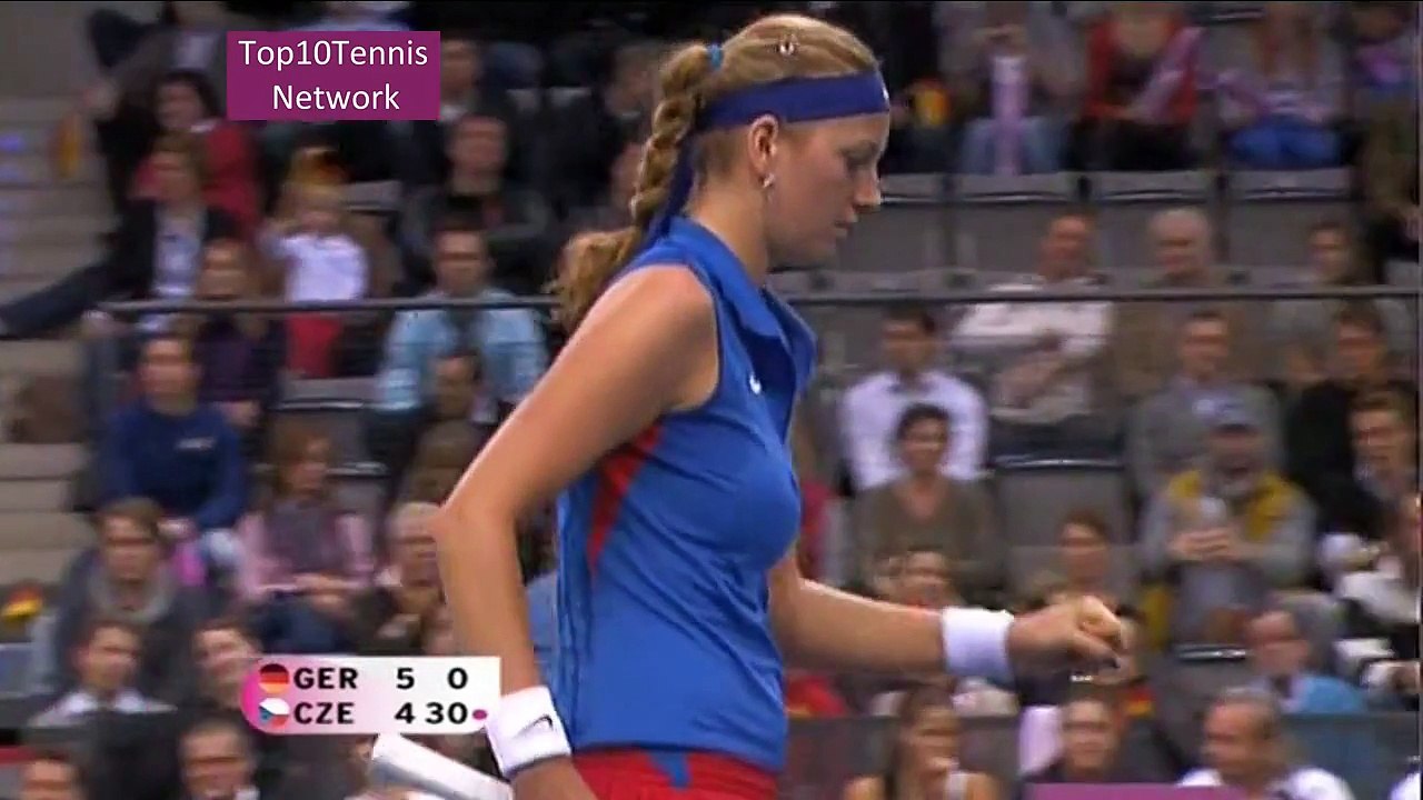 Kvitova vs Lisicki Highlights (Fed Cup 2012)