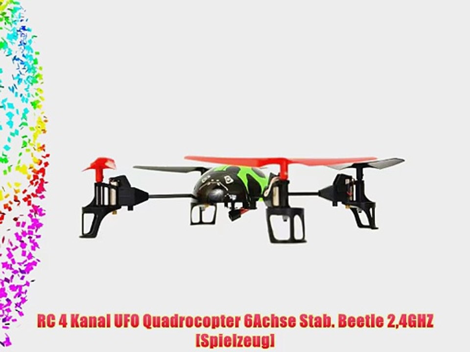 RC 4 Kanal UFO Quadrocopter 6Achse Stab. Beetle 24GHZ [Spielzeug]