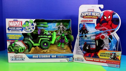 Marvel Super Hero Hulk Mud Stormin 4x4 Spider man Arachno Blade Copter Silver Surfer Toys