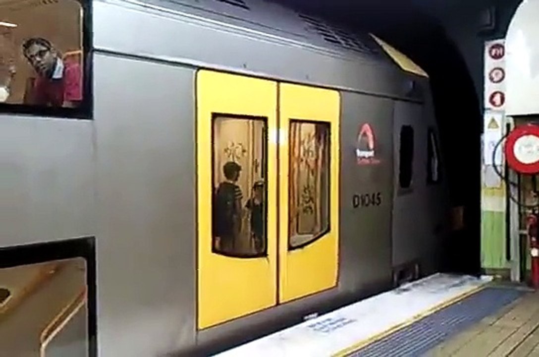 Sydney Trains Millenium departing Town Hall with Tangara and Waratah arriving