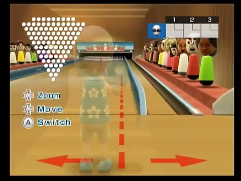 Wii Sports Resort-Bowling- 100 Pin Game: Secret Strike