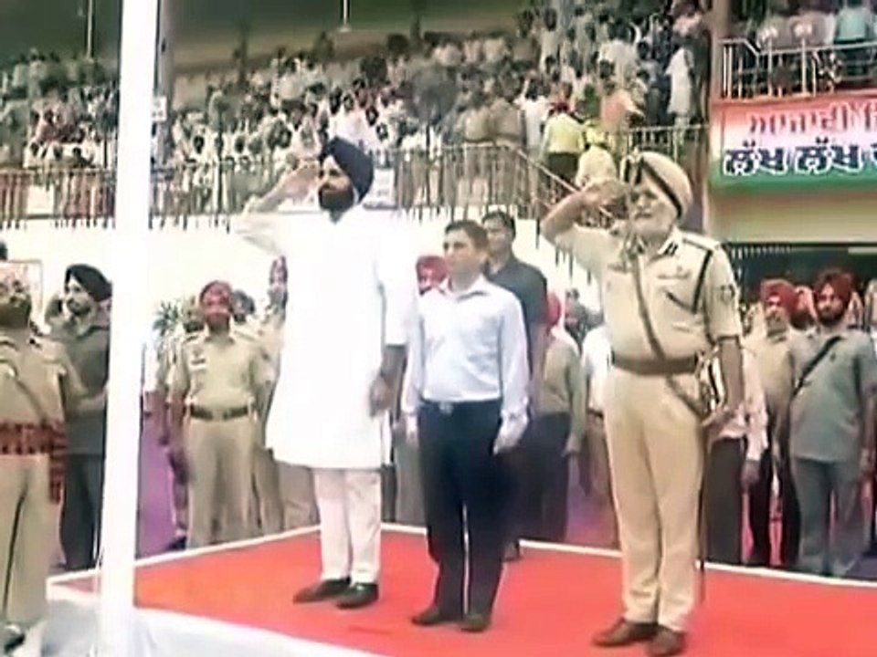 Bikram majithia unfurl national flag upside down