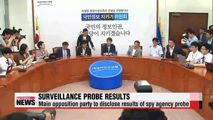 Main opposition party to disclose results of spy agency probe