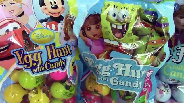 50 EASTER EGG HUNT!!! MINIONS KINDER SURPRISE MARVEL FROZEN ANGRY BIRDS SPONGEBOB MICKEY D