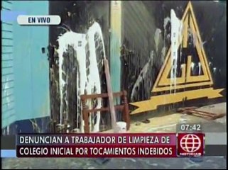 Callao: Denuncian a operario de limpieza de colegio por tocamientos indebidos a 8 niños [Video]