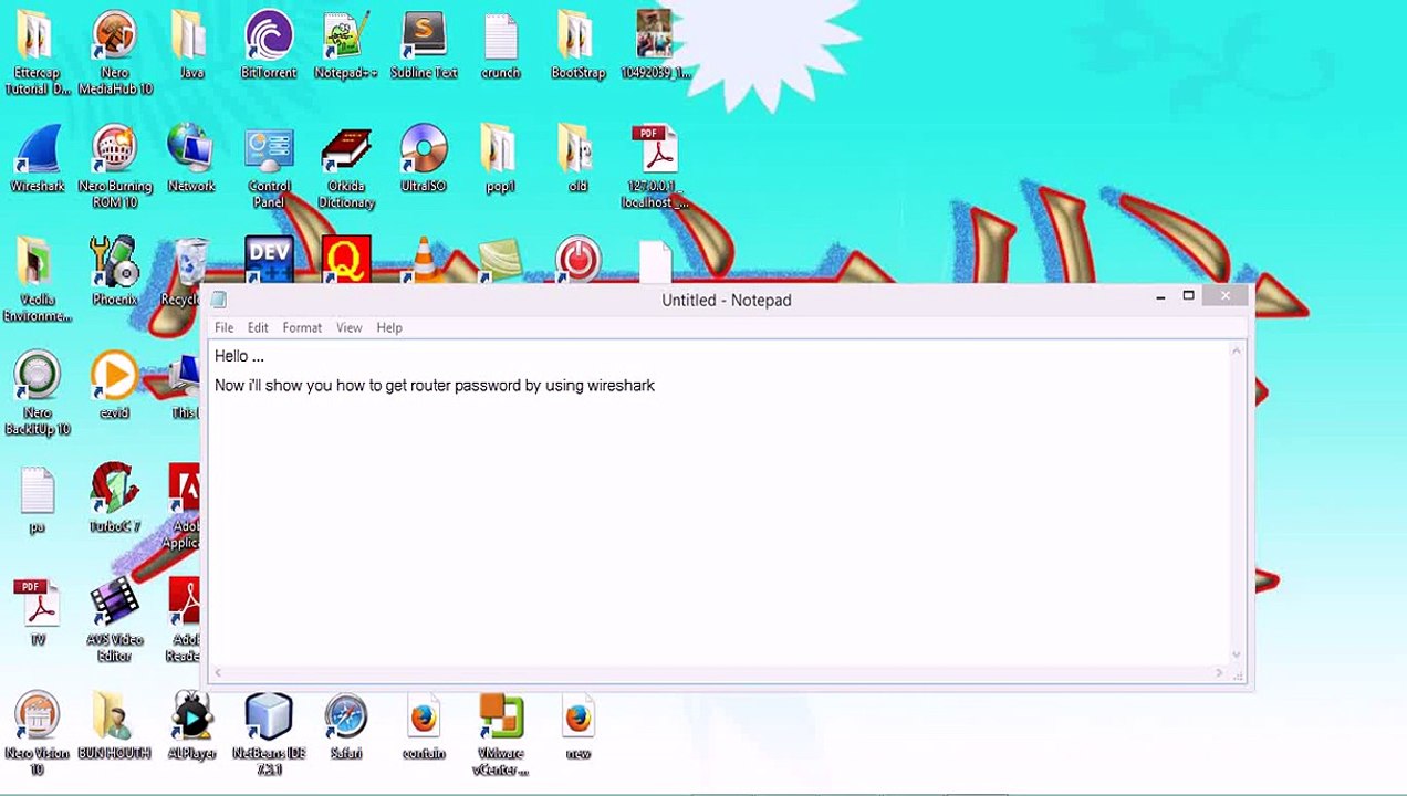 How to get router password using wireshark