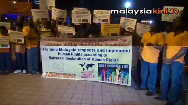 Hindraf sambut hari hak asasi manusia di Dataran Merdeka