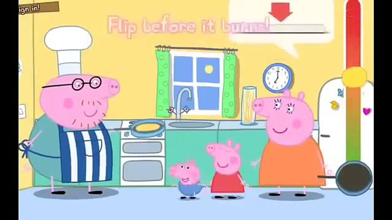 Peppa Pig English Episodes Games Compilation Pancake Game - Game For Kids