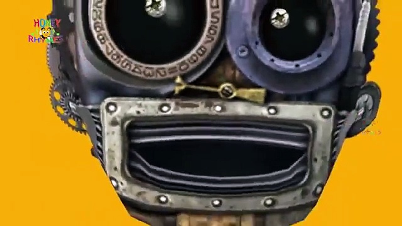 Robot 3D Cartoon Animation Wheels On The Bus English Nursery Rhymes & Songs For Children