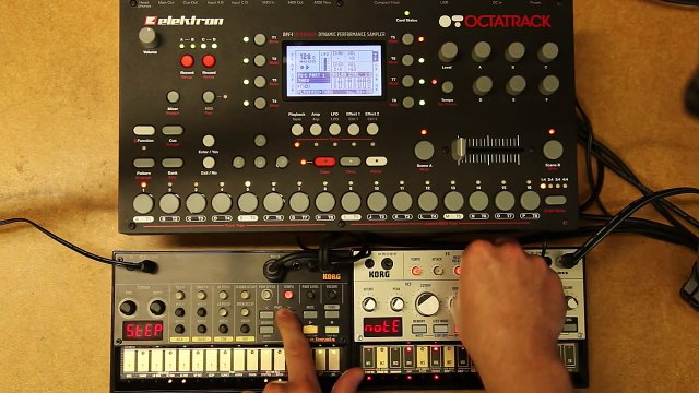 Korg Volca Beats and Bass gets Mangled by Elektron Octatrack