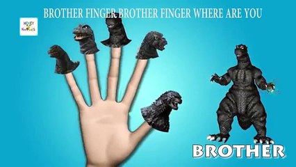 Finger Family Godzilla Cartoon Family Nursery Rhyme | Godzilla 3D Finger Family Songs For Children