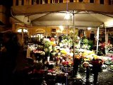 Rome at night, Campo de Fiori, Rome Italy