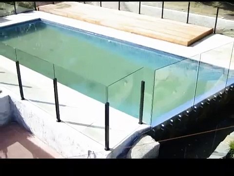 Semi frameless glass pool fencing - Melbourne