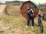 Winter bike ride from Florence to Greve in Chianti Tuscany Italy