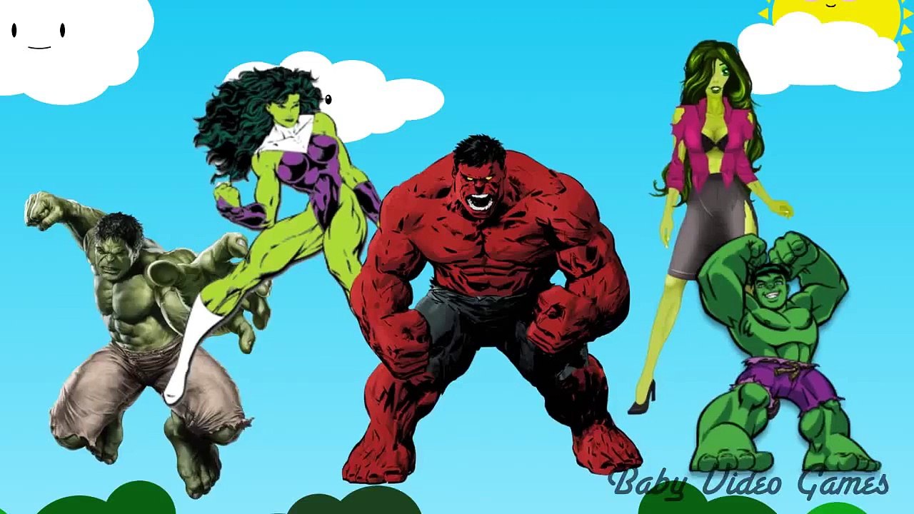 Kids Songs Hulk Finger Family Nursery Rhymes Cartoon