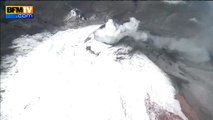 Equateur: belles images aériennes de l'éruption du volcan Cotopaxi