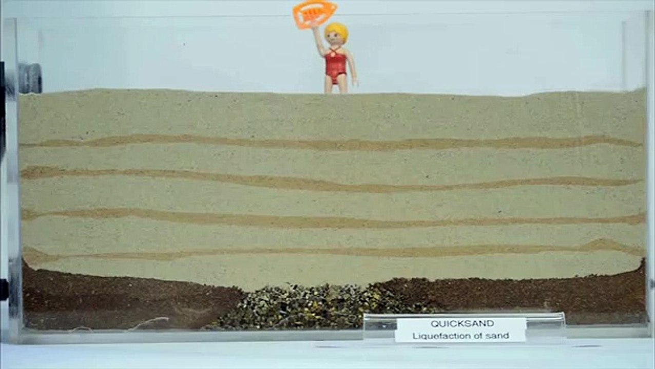 Quicksand: geohazard tank model