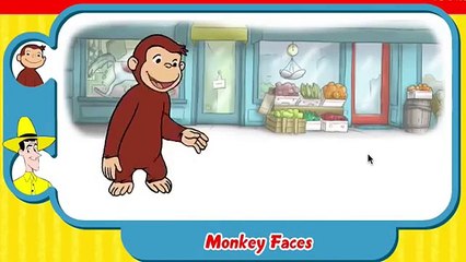 Curious George Monkey Faces Educational Cartoon Game [HD]