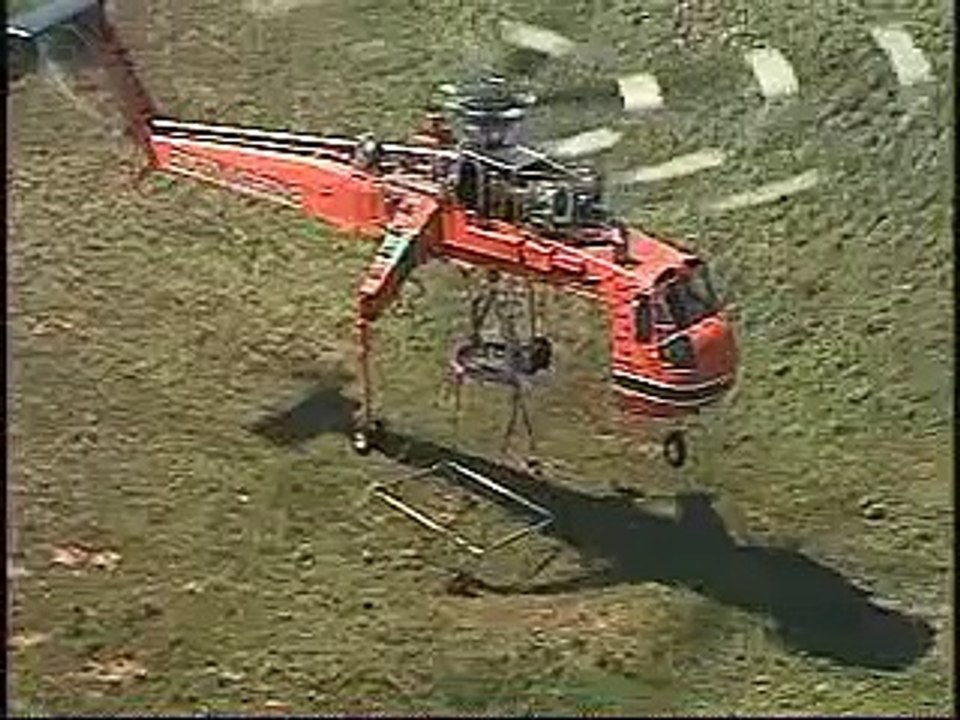 Helicopter Lifts WSPA's Antenna into Place