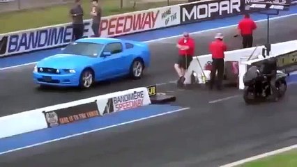 2014 DRAG RACE Ford Mustang GT vs Suzuki Hayabusa