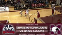 McMaster University Men's Basketball vs. Brock (02/01/12) HD