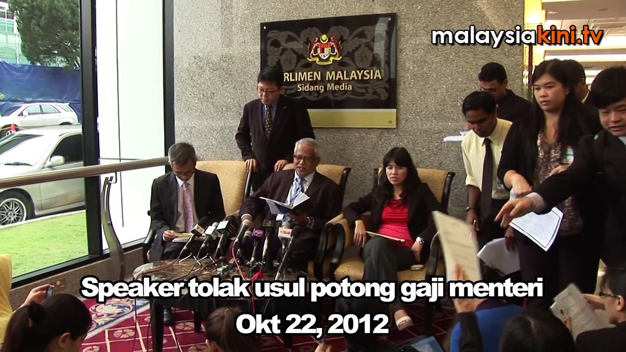 Speaker tolak usul potong gaji menteri