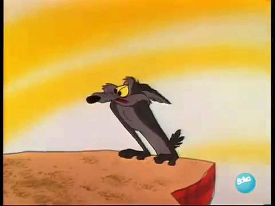 Wile E. Coyote falls off cliff