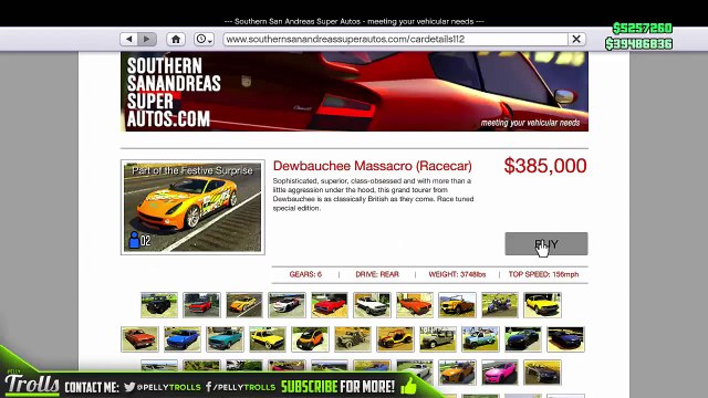 GTA 5 Online Festive DLC Cars - *NEW* Massacro Sportscar (Christmas DLC Cars) Gta Christmas DLC