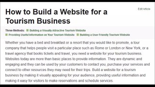 How to Build a Website for a Tourism Business