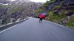 Skateboarders Race Down Norwegian Mountain Pass