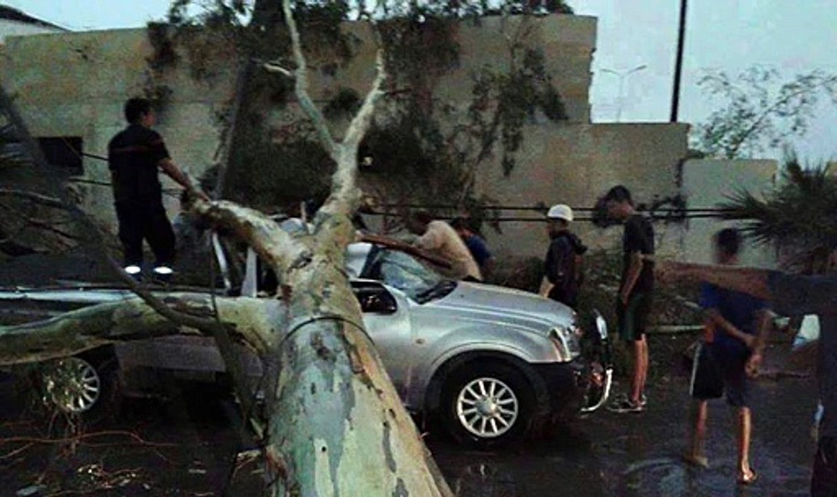 حصري بالصور :o : شاهد ما خلف الإعصار بالقيروان البارحة :o يا لطيف