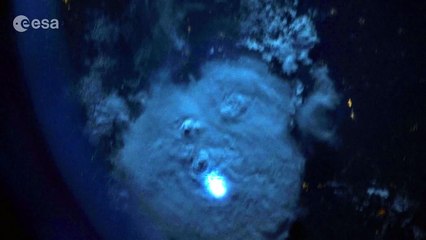 Striking lightning from space