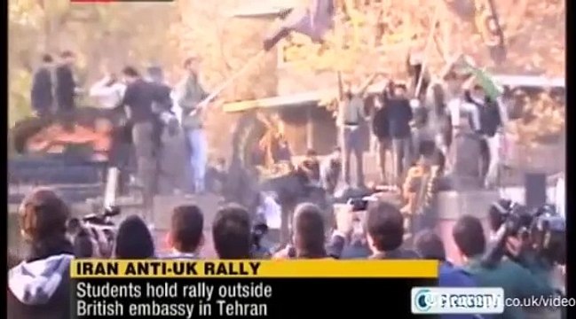 Iranian TV shows protesters storming British Embassy in Tehran