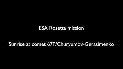 Sunrise at the comet (visualisation)