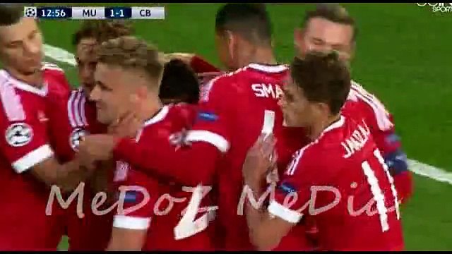 أهداف مباراة مانشيستر يونايتد وكلوب بيرج 3/1 دوري أبطال إوروبا تعليق سوار الذهب