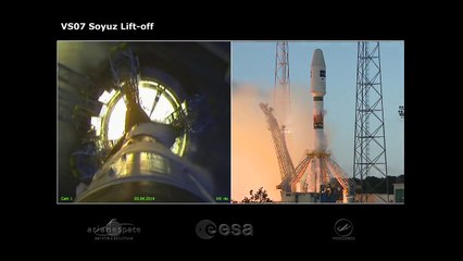 Onboard camera view: launch and separation of Sentinel-1A