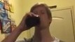 Canadian guy drinks entire male syrup bottle in a row
