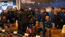 Welcoming ceremony for Expedition 37